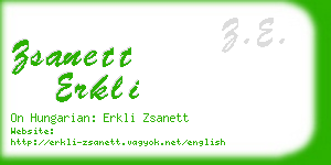 zsanett erkli business card